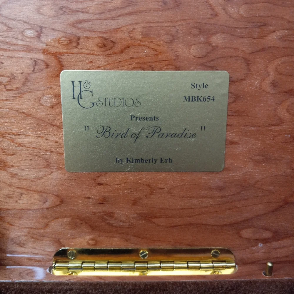 Ercolano Bird of Paradise Jewelry Music Box